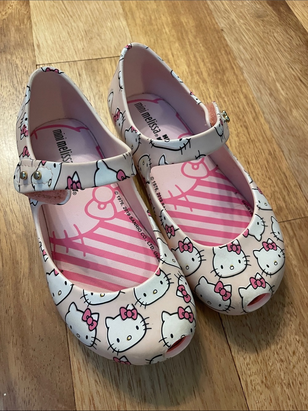 Mini Melissa Pink Hello Kitty Mary Jane Shoes 10t